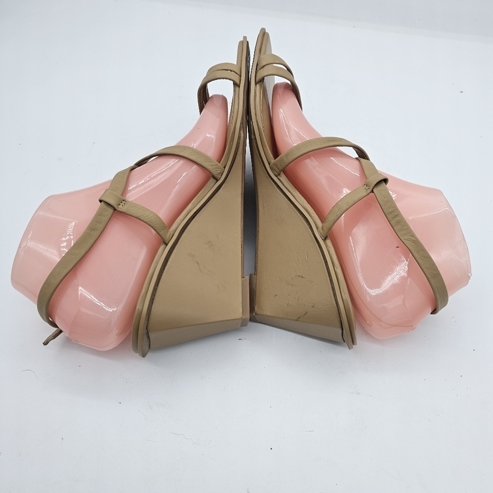 Caslon Paola Wedge Sandals Tan Camel Size 9.5 - Picture 4 of 12